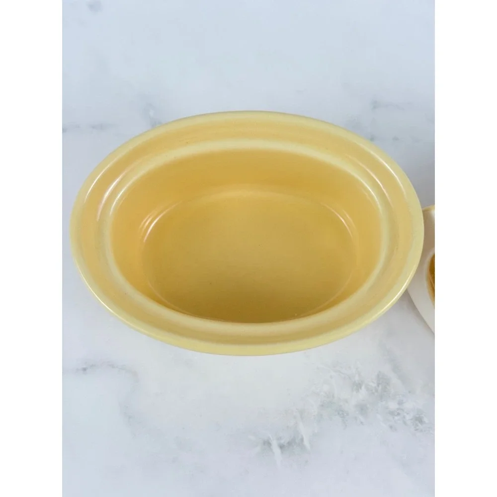 VTG BIA Yellow Hen Chicken Ramekin 